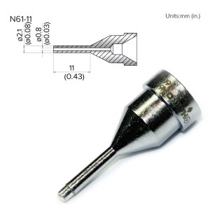 HAKKO NOZZLE,0.8mm,EXTRA LONG,FR-301,FR-4101/4102